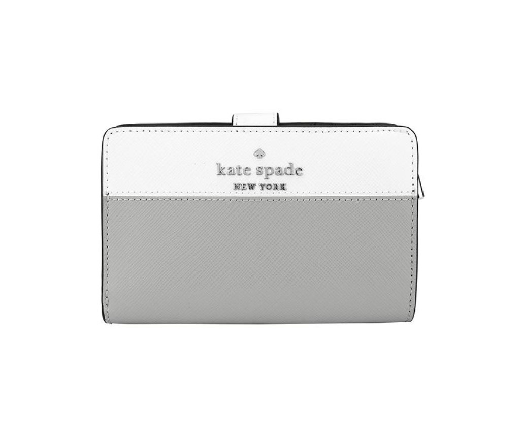 Staci Colorblock Medium Compact Bifold Wallet (Grey Multi)